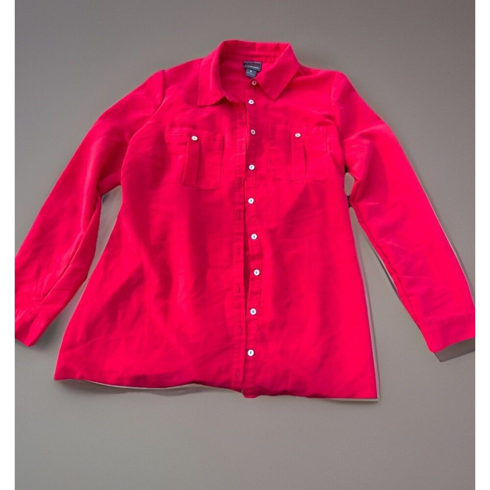 Oh Baby by Motherhood Women’s Vibrant Red Button Front Blouse Top Size Small